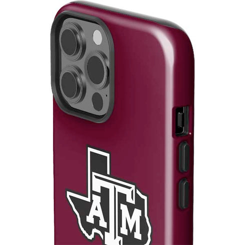 Texas A&M University Black Logo iPhone 15 Pro Max Impact Case